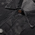 Streetwear Black Washed Denim Jacket