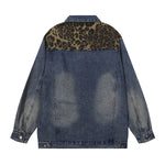Leopard Patchwork Denim Trucker Jacket