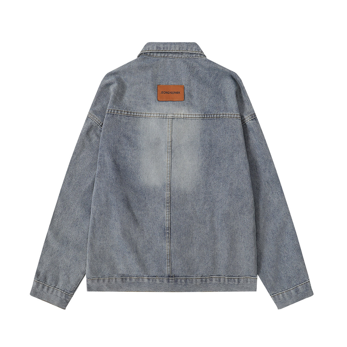 Relaxed Washed Faded Denim Jacket