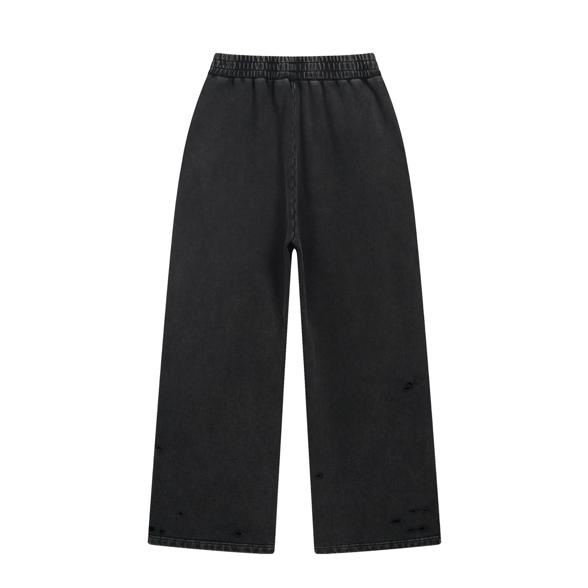 Loose Fit Washed Ripped Trousers