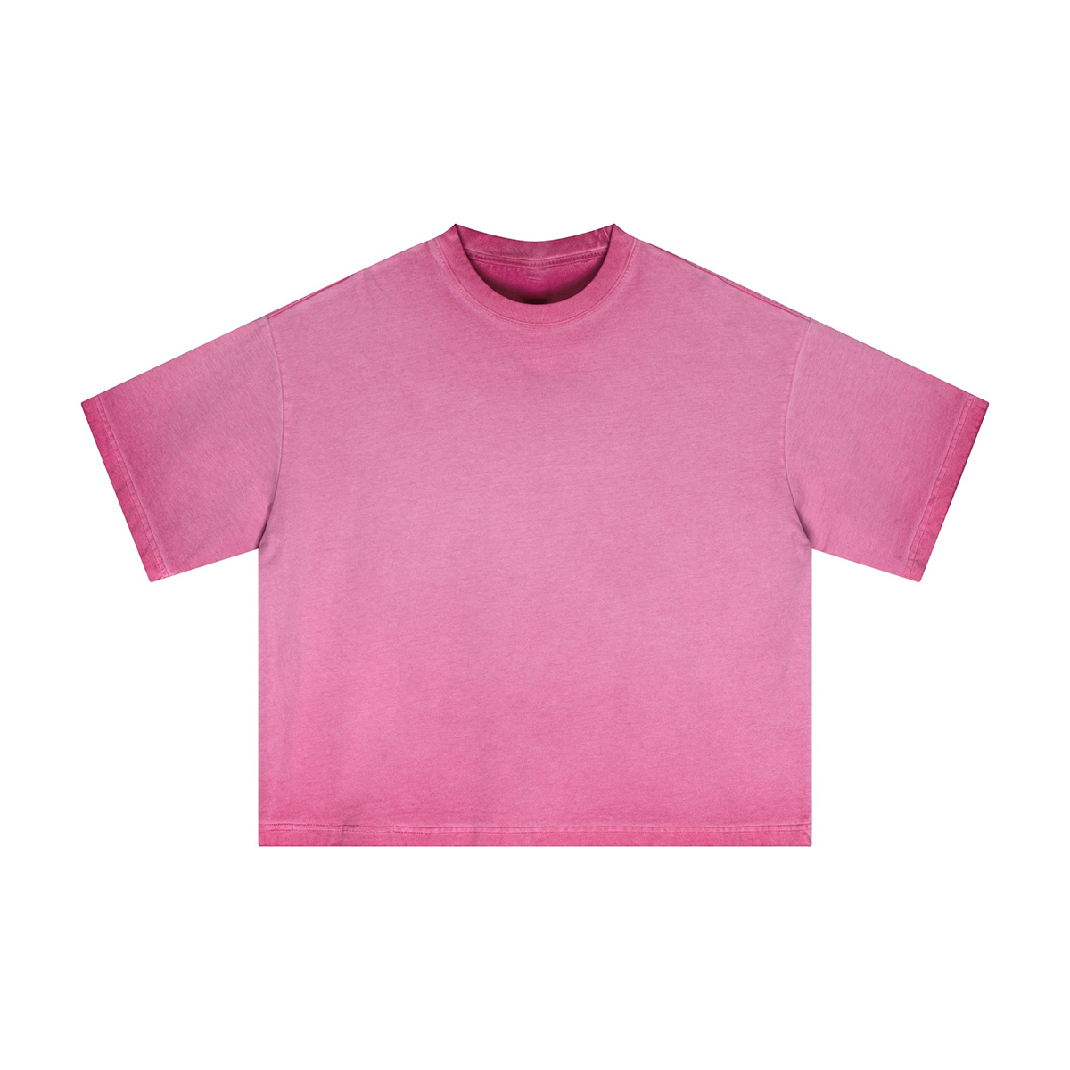 Reverse Fry Washed Vintage Casual Cotton Tee