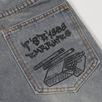 Street Style Graphic Print Relaxed Denim Shorts