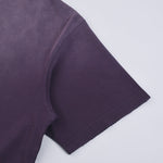 Gradient-Fade Distressed Edge Cotton Tee 260gsm
