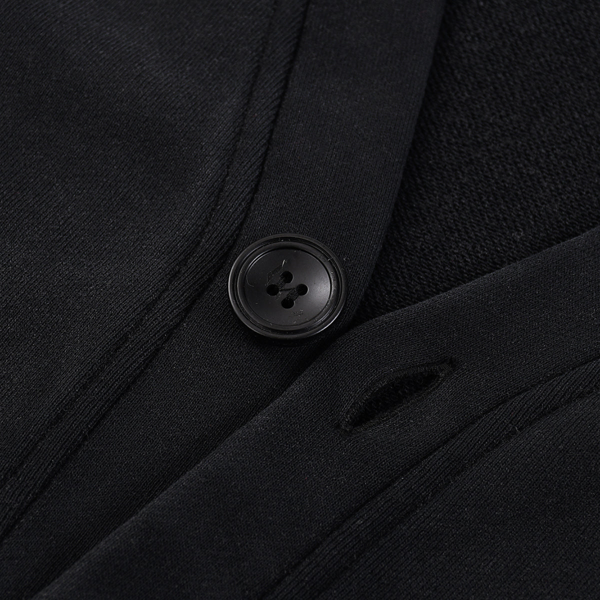 Black Stone Wash Sweatshirt Cardigan