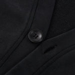 Black Stone Wash Sweatshirt Cardigan