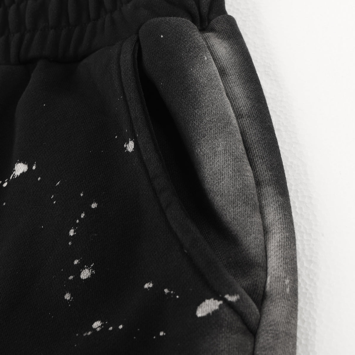 Casual Loose Fit Paint Splatter Elastic Waist Sweatpants