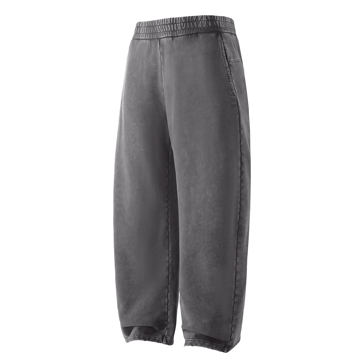 Vintage Wash Distressed Barrel Leg Pants