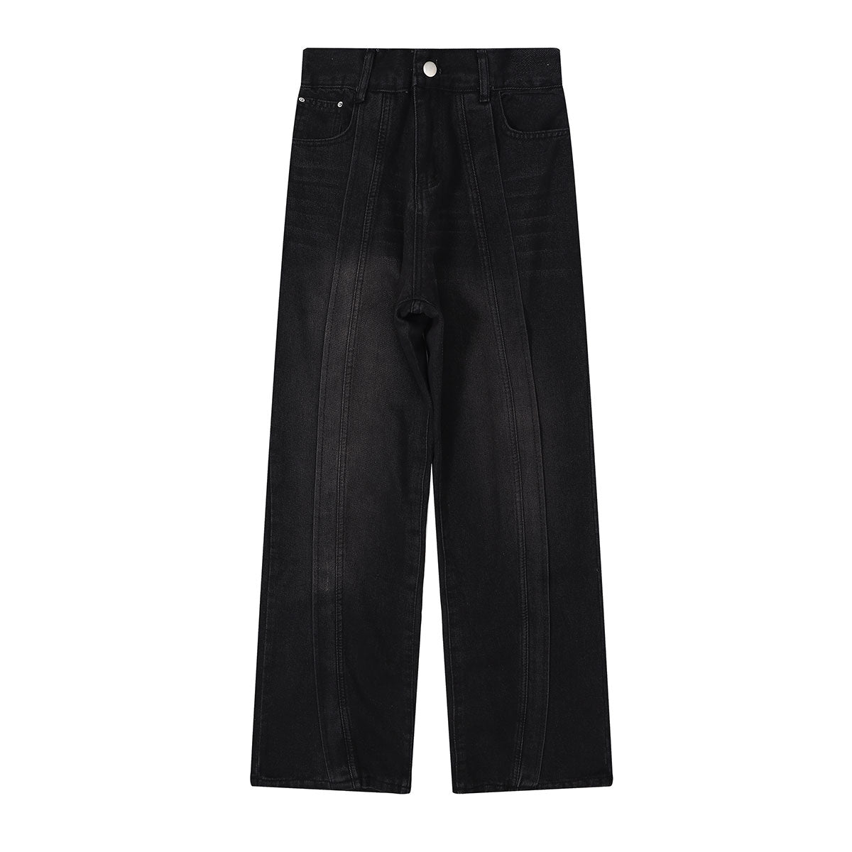 Utility Wide Leg Distressed Denim Jeans