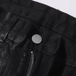 Black Rhinestone Star Appliqué Denim Jeans