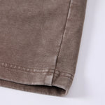 Double Waistband Snow Washed Distressed Shorts