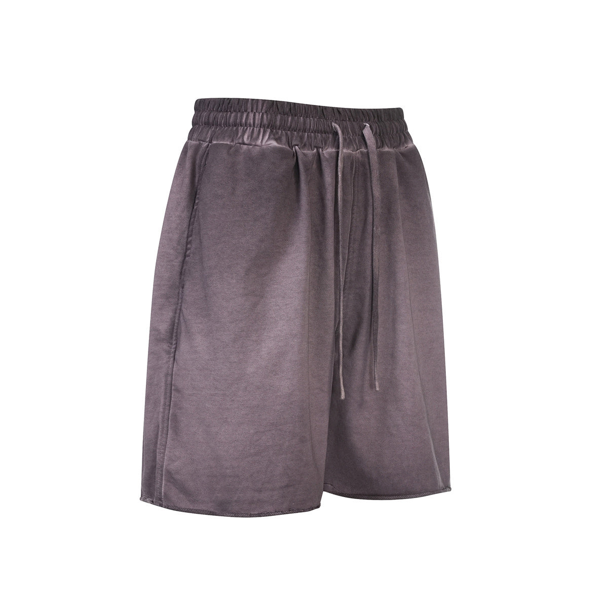 Reverse-Dyed Distressed Raw Edge Shorts