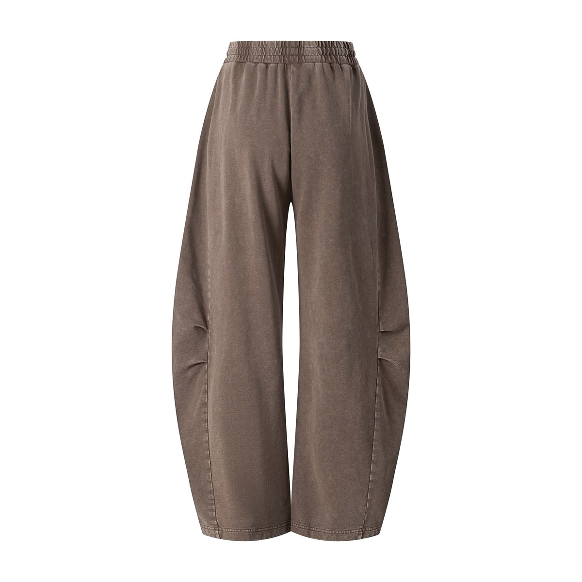 Vintage Washed Curved Panel Wide Drawstring Pants