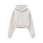 Solid Kangaroo Pocket Crop Hoodie
