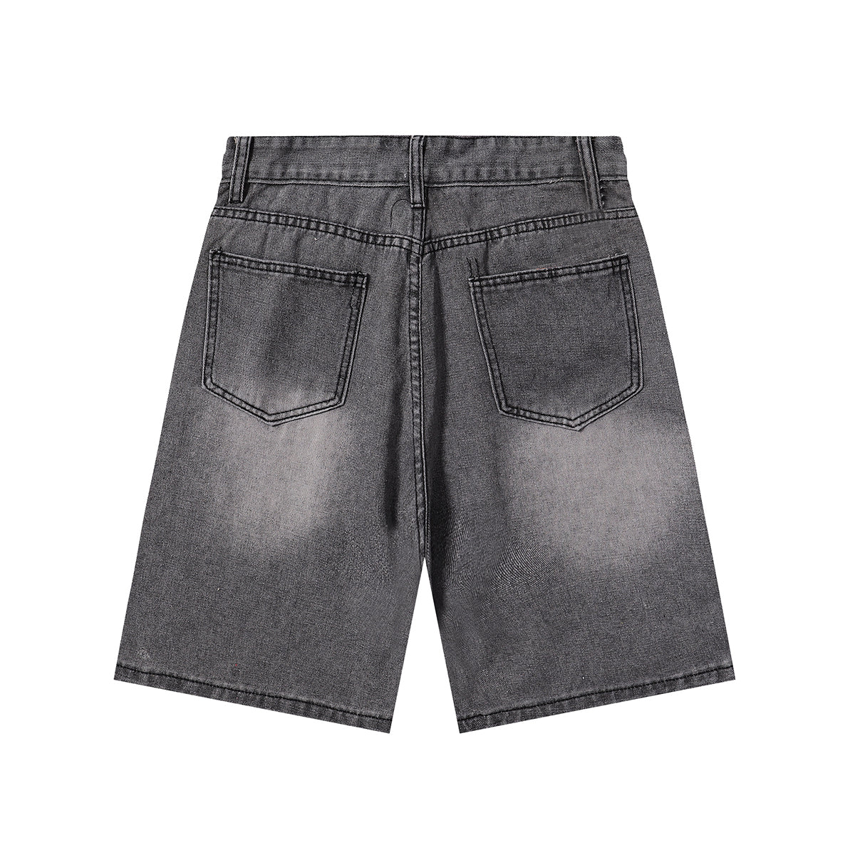 Vintage Washed Knee Length Denim Bermuda Shorts