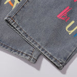 Streetwear Graffiti Printed Baggy Jeans