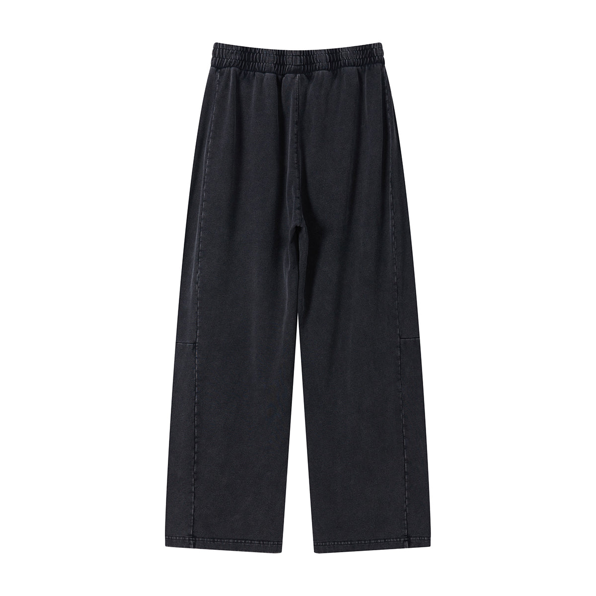 Curved Seam Straight Leg Casual Street Trousers