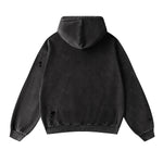 Men's Stone-washed Destroyed Hoodie