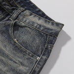Decorative Rope Dark Wash Vintage Wide Leg Jeans