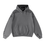 Men's Stone-washed Destroyed Hoodie