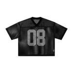 Athletic Mesh Cropped Football Jersey Number 08