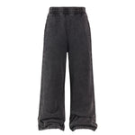 Stone-Wash Side Seam Distressed Sweatpants