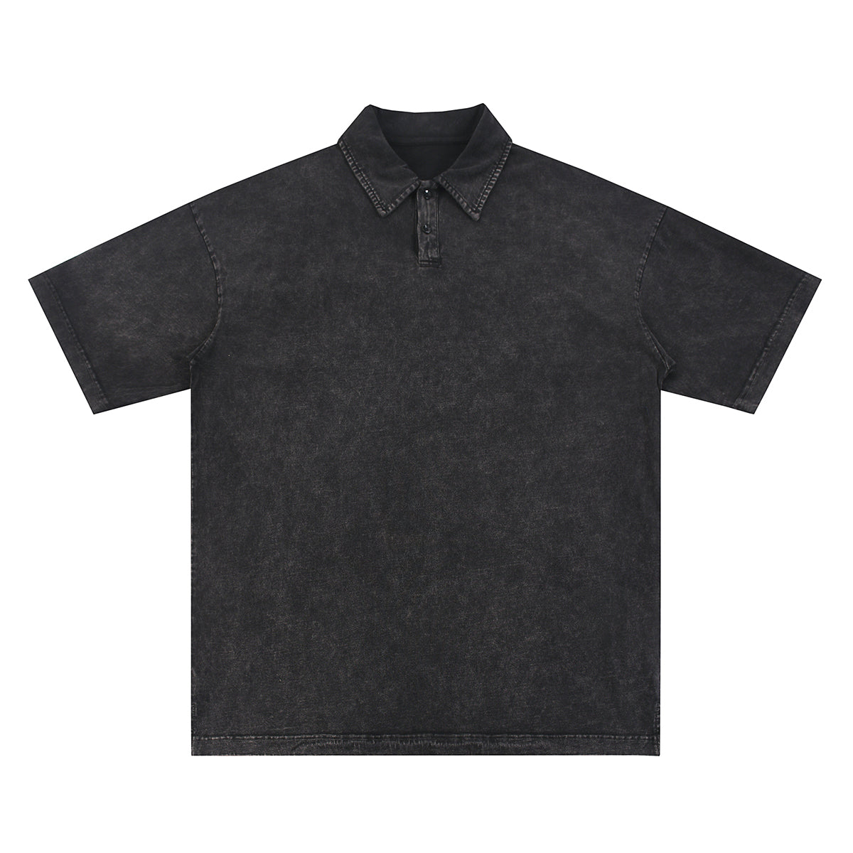 Stone-Washed Cotton Polo Shirt 310gsm