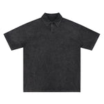 Stone-Washed Cotton Polo Shirt 310gsm