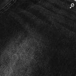 Washed Black Denim Utility Cargo Pants