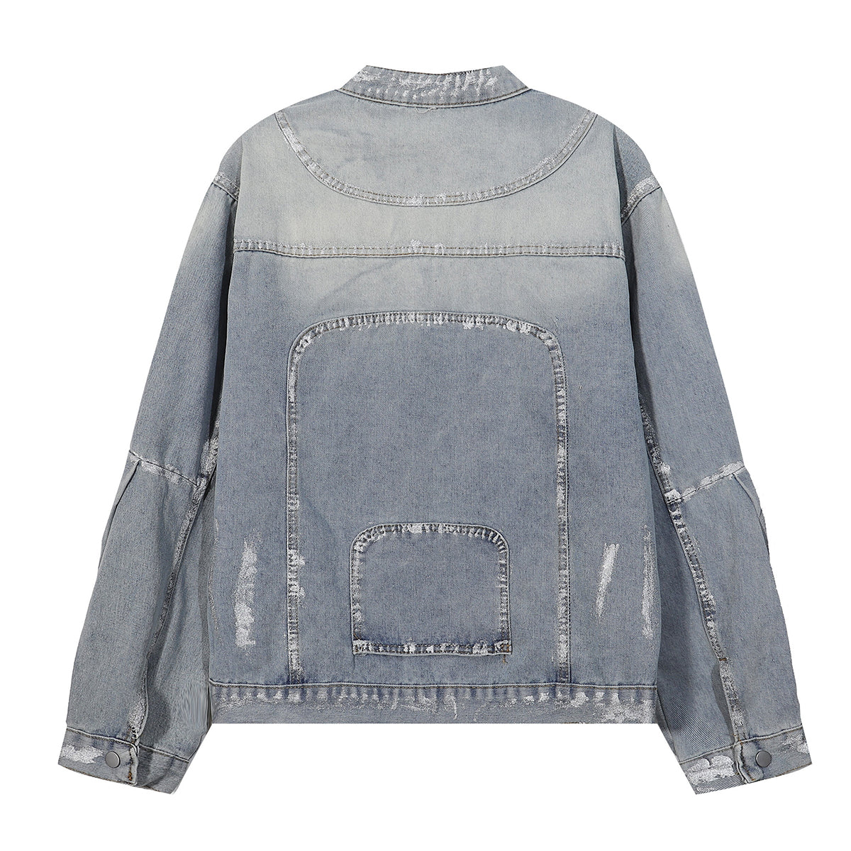 Wax Coated Denim Motorcycle Jacket