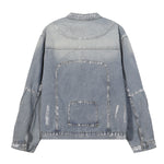 Wax Coated Denim Motorcycle Jacket