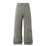 Washed Distressed Fabric Patchwork Vintage Pants