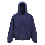 Vintage Oversized Full Zip Kangaroo Pocket Hoodie