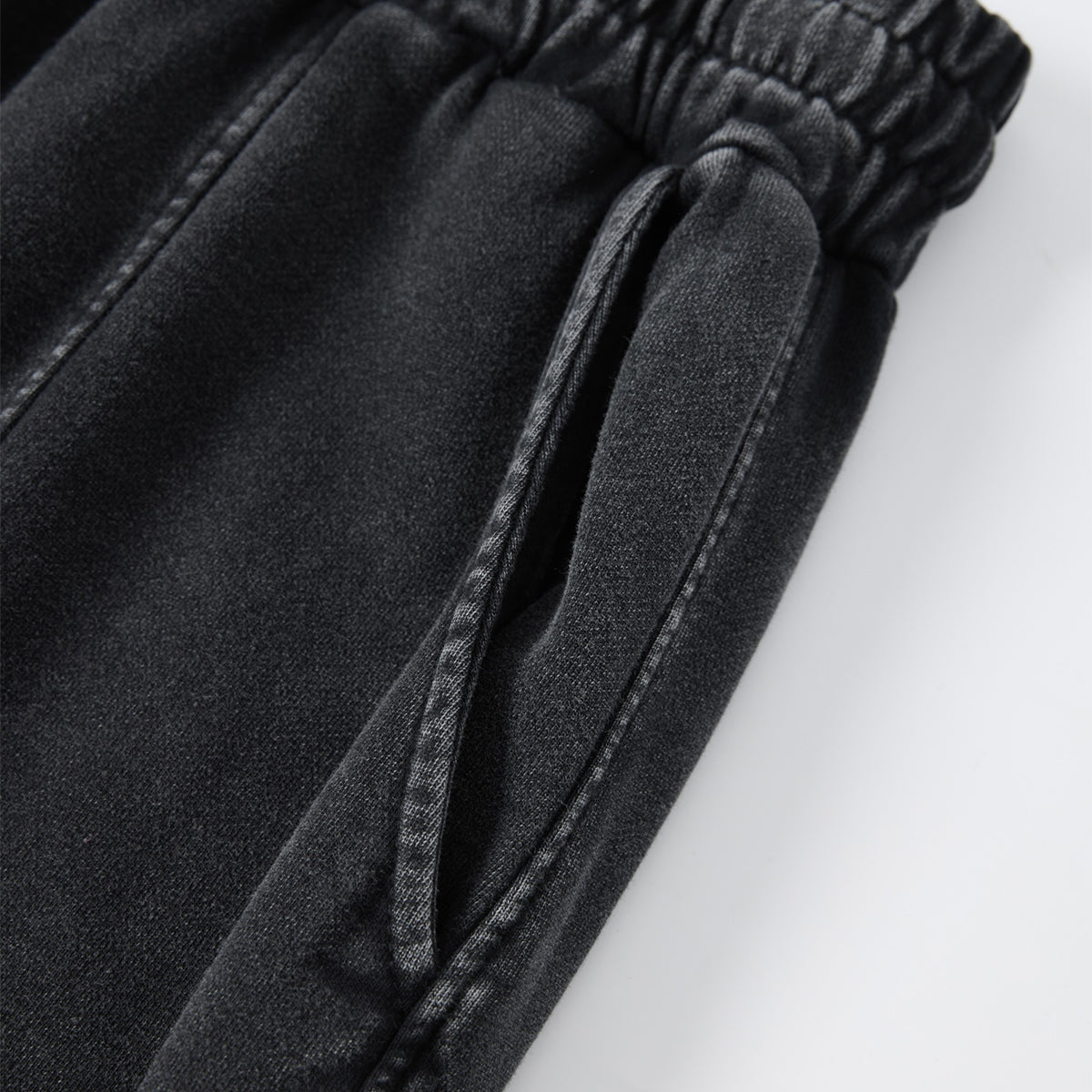 Streetwear Distressed Curved Panel Straight-Leg Pants