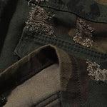 Camo Cargo Shorts Distressed Washed Style