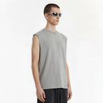Raw Edge Distressed Studded Sleeveless Tee
