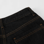 Wide Leg Embroidery Selvedge Bermuda Shorts