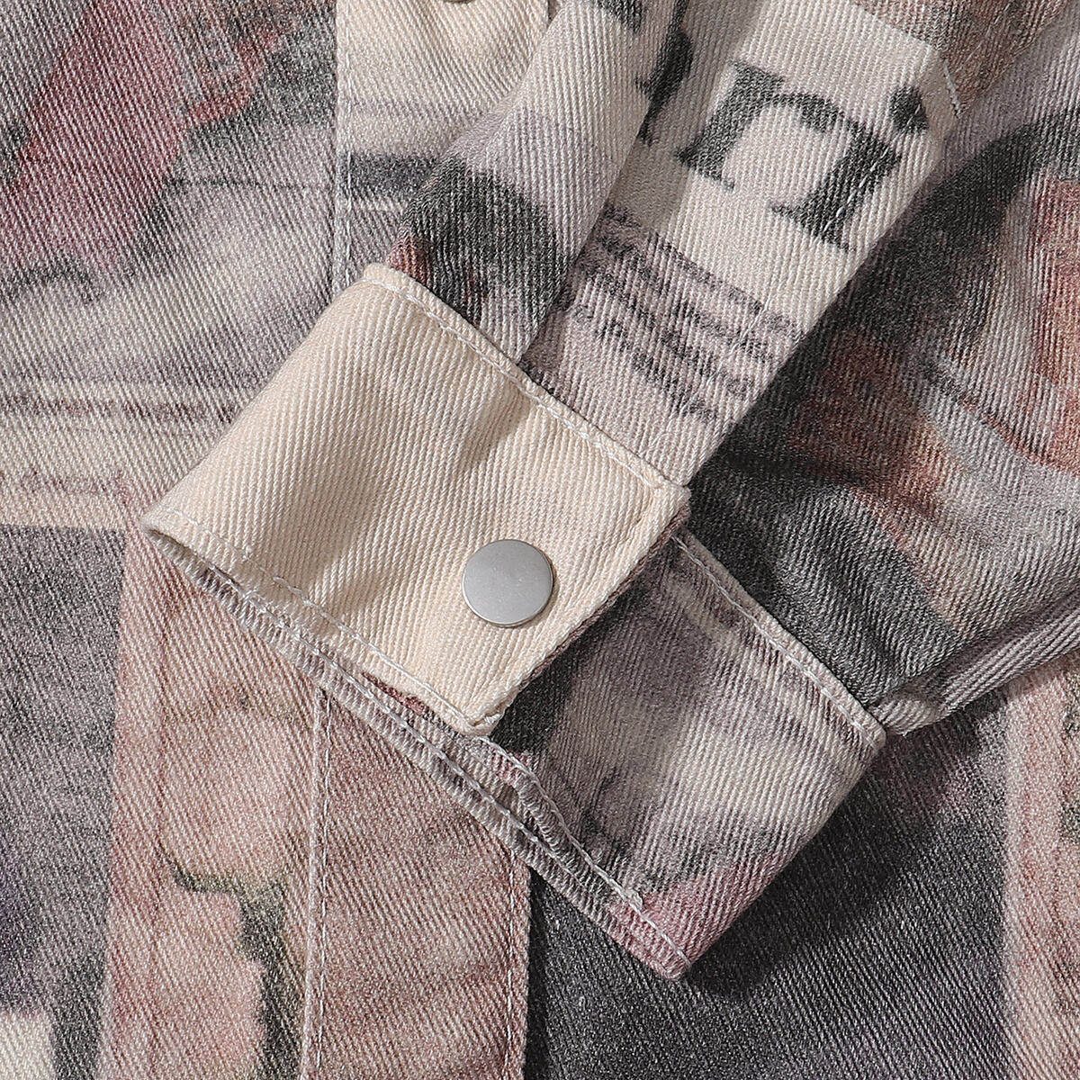 Multicolor Newspaper Print Jacket