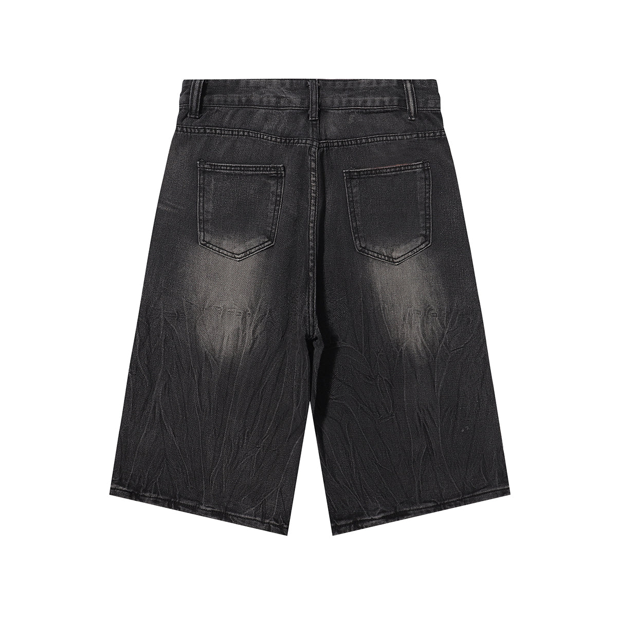 Vintage Washed Distressed Faded Denim Shorts