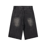 Vintage Washed Distressed Faded Denim Shorts