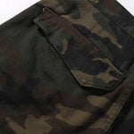 Camo Cargo Shorts Distressed Washed Style