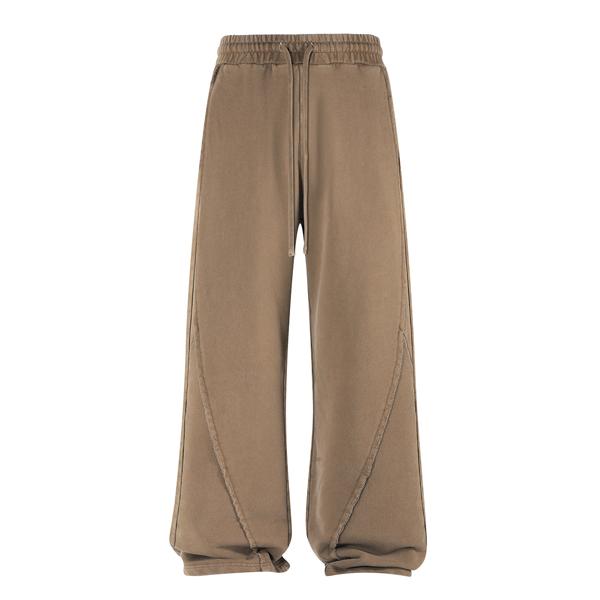 Distressed Washed Patchwork Jogger Pants