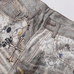 Streetwear Printed Straight Leg Jeans