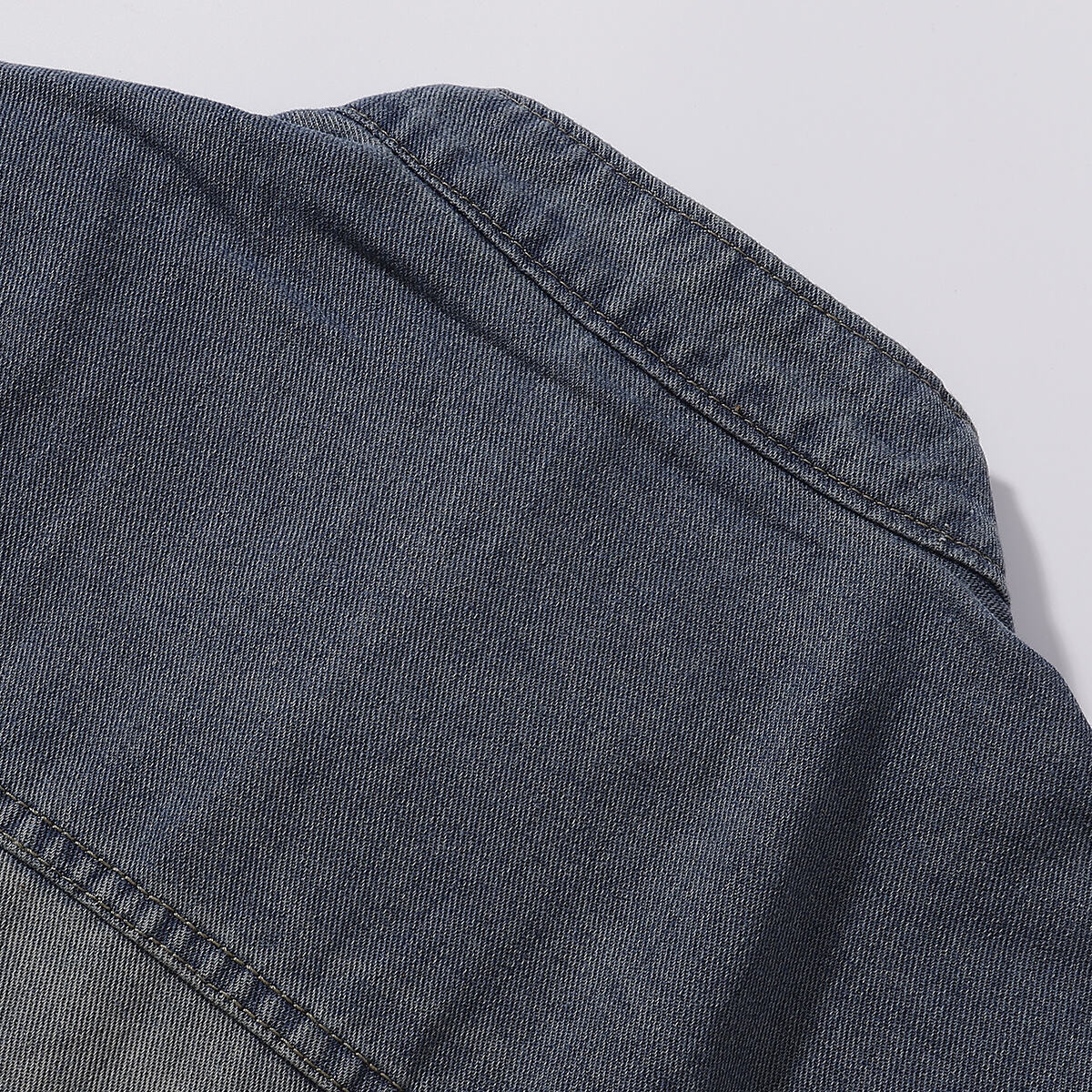 Stand Collar Baggy Denim Jacket