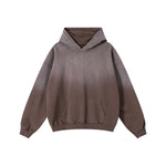 Relaxed Overdyed Ombre Faded Cotton Hoodie