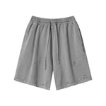 Vintage Wash Destructive Shorts