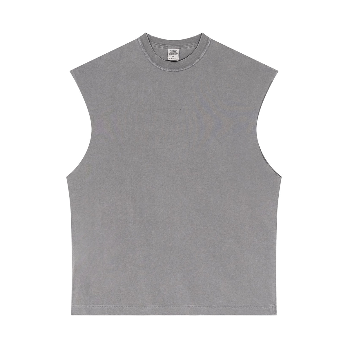 Sleeveless Raw Edge Reverse Tee 275gsm
