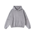 Two-Layer Sleeve Acid Washed Cotton Hoodie
