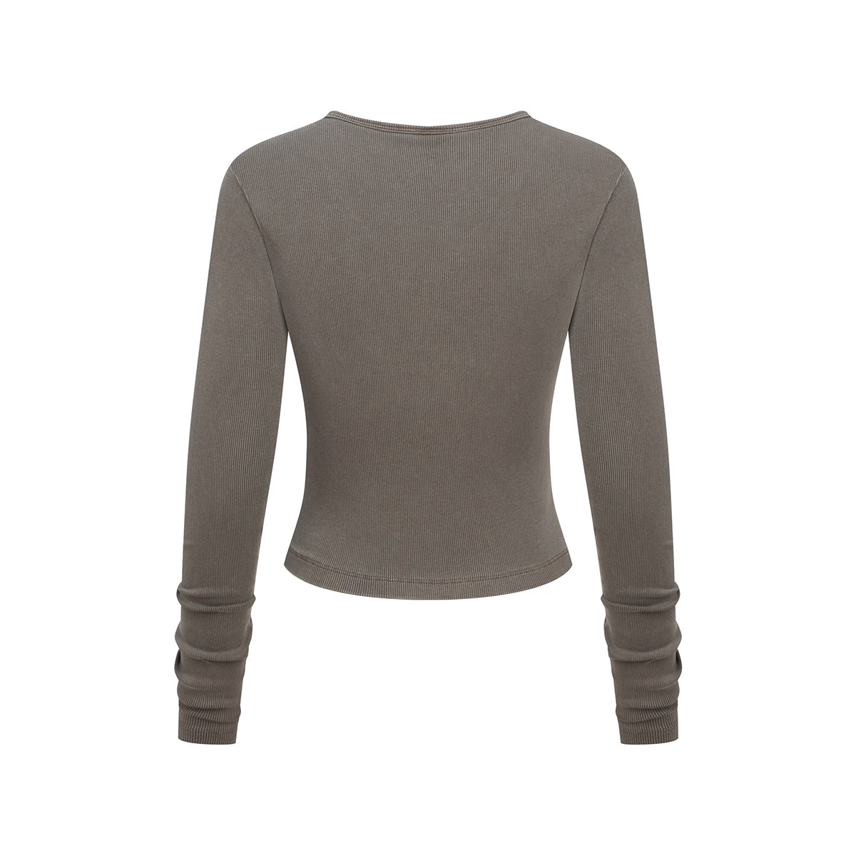 Long-Sleeve Ribbed Henley Top 8.25oz