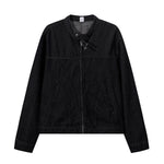 Zip-Up Baggy Denim Jacket