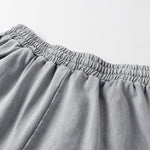 Distressed Patchwork Raw Edge Shorts